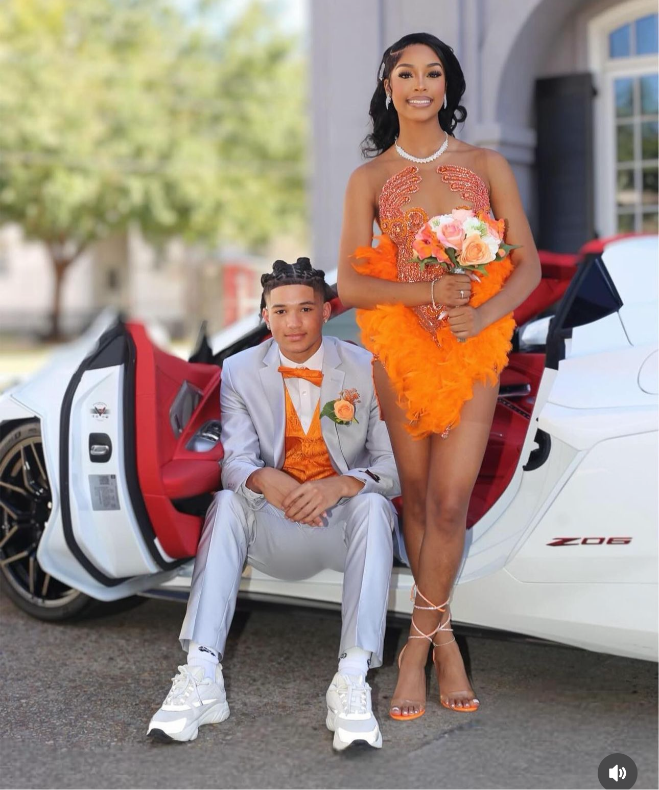 Darling (orange w/ v shape feathers)