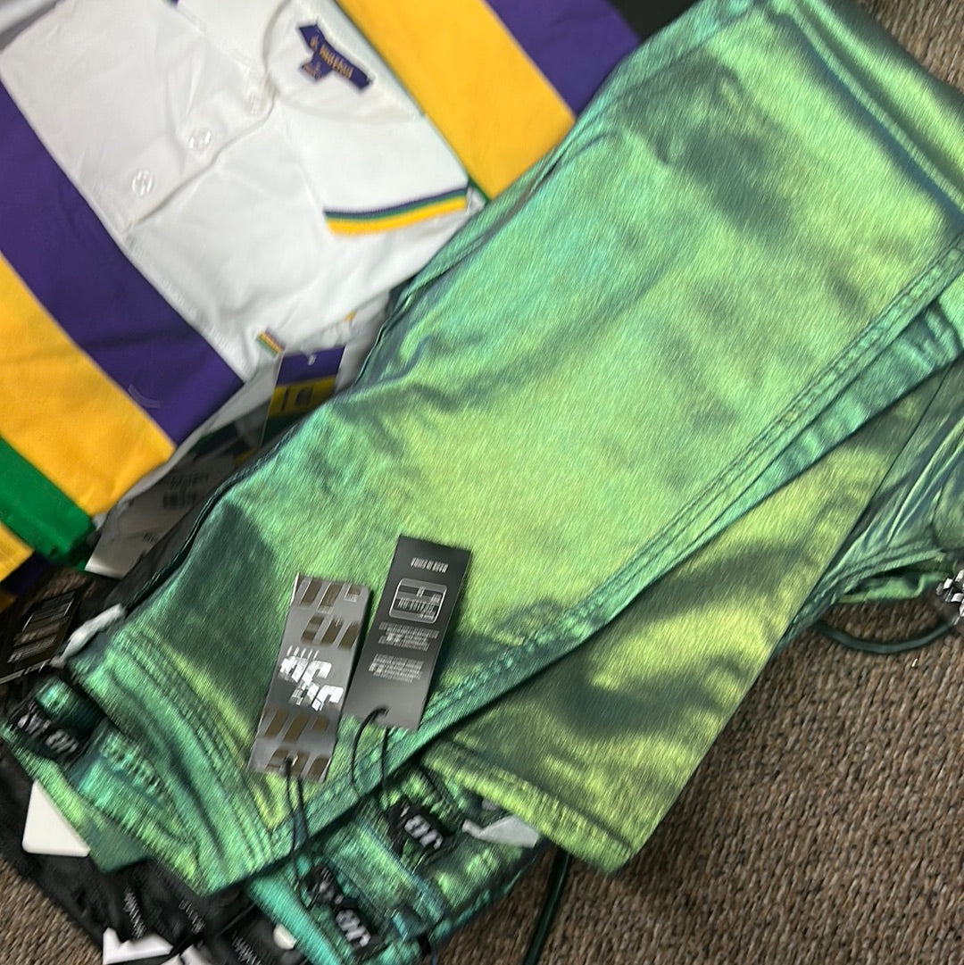 Metallic Jeans- Mardi multi green