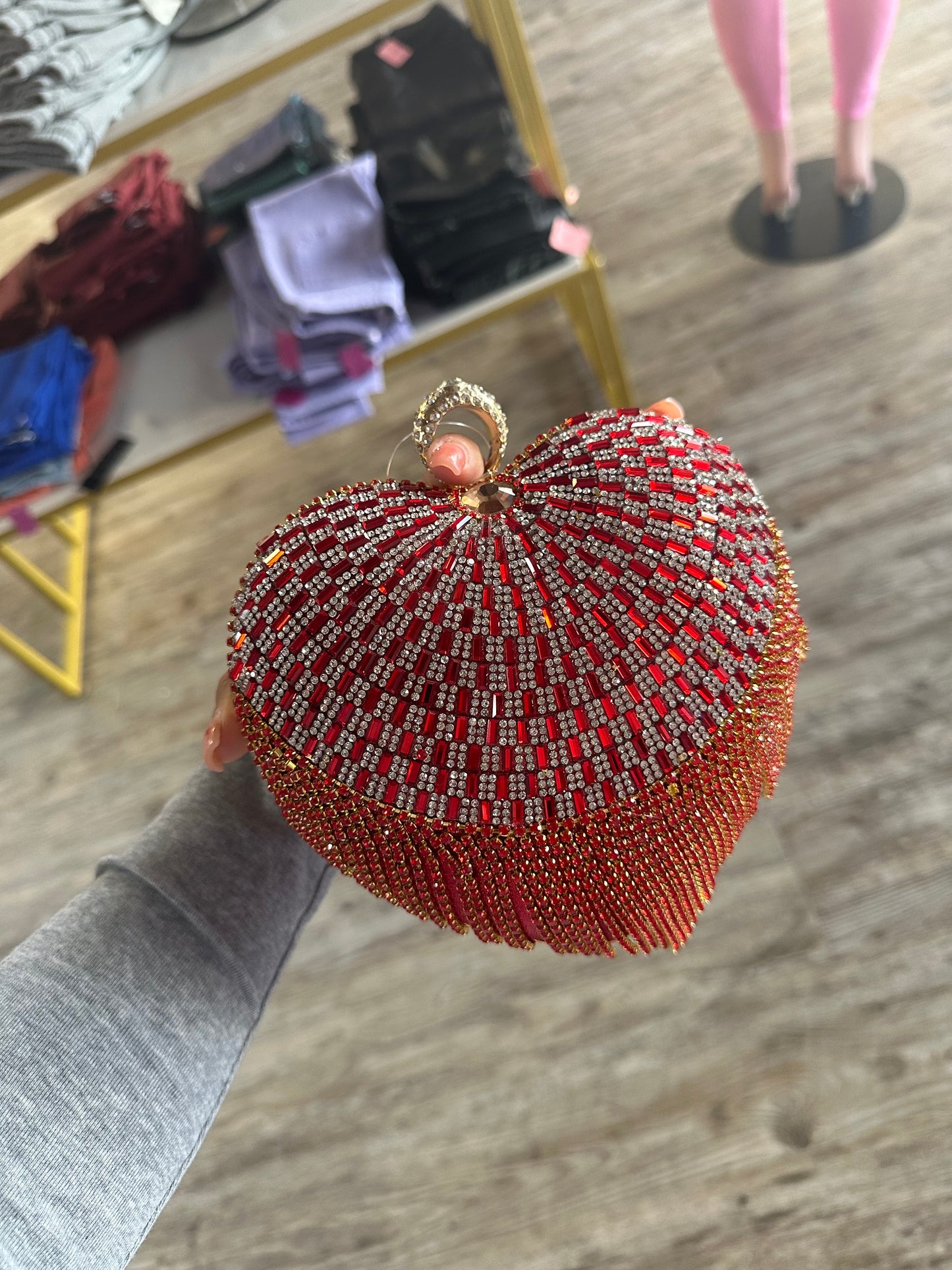 Diamond heart purse- 3 colors