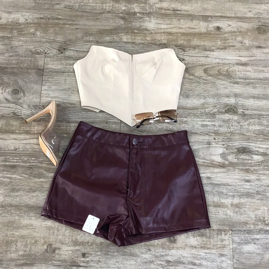 Tan Leather Corset