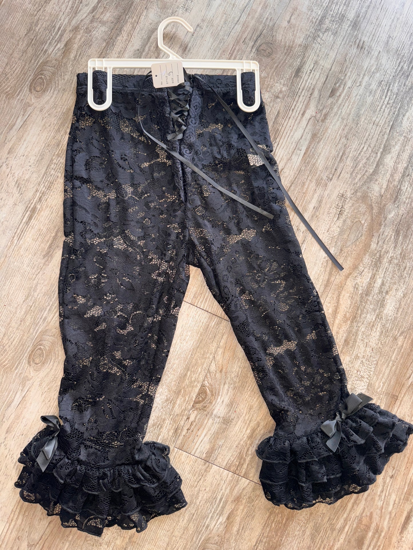 Laced Ruffled Capris- 2 colors