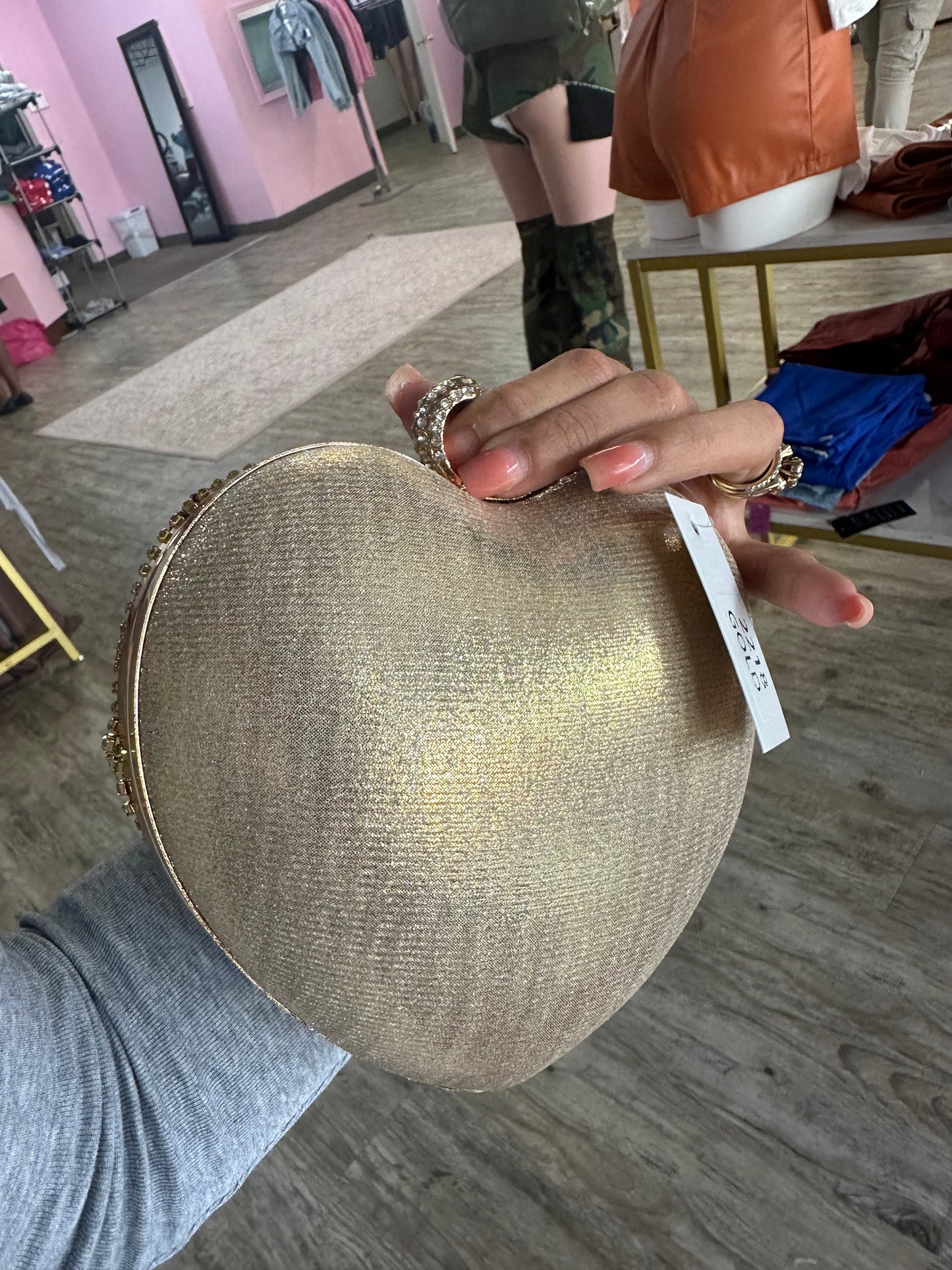 Diamond heart purse- 3 colors