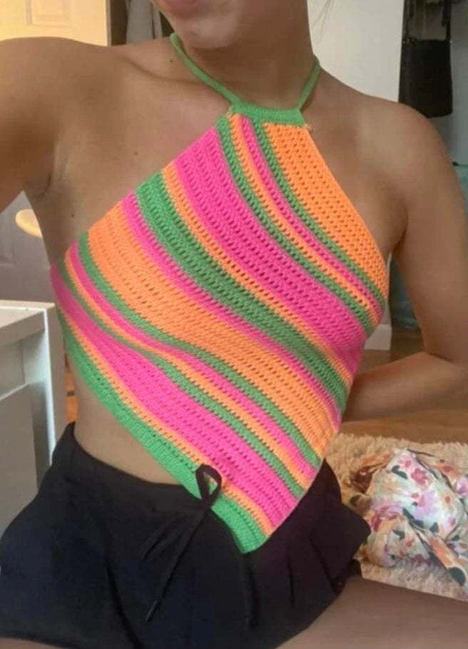 Crotchet Halter -green