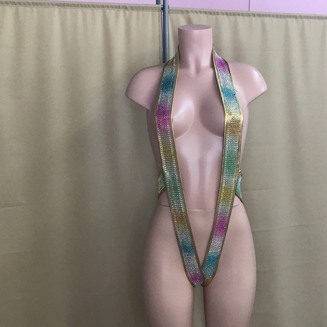 Dance Wear -Strapless Rainbow