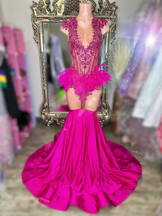Pink Flame Gown- small