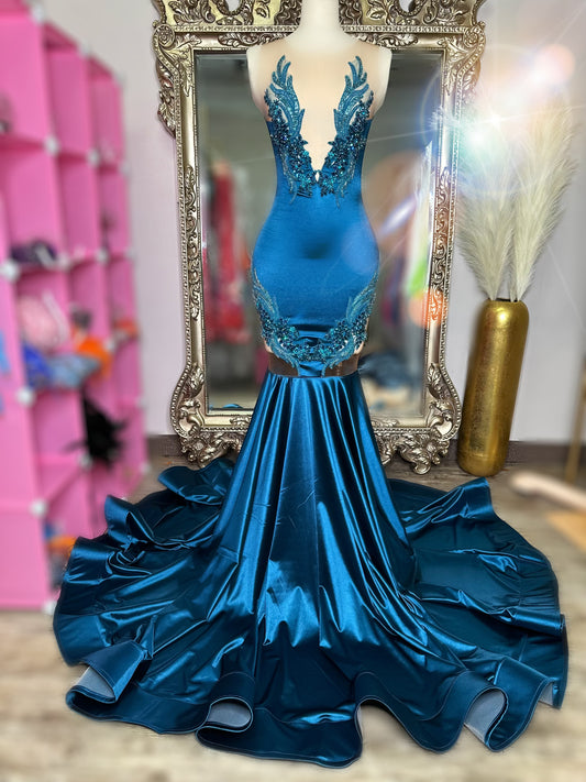 Ocean Flame Gown- xsmall