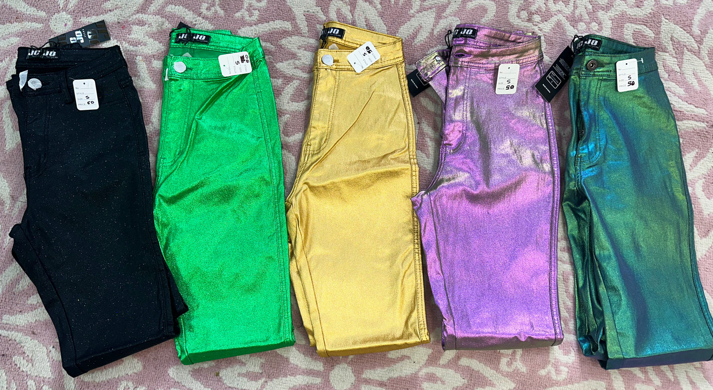 Metallic Jeans- Mardi multi green