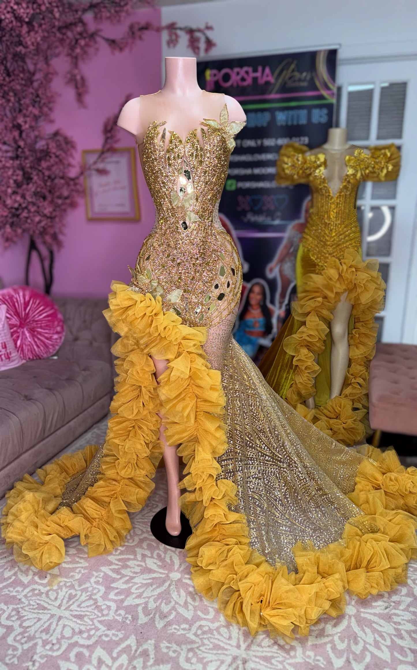 Golden Mirror - large