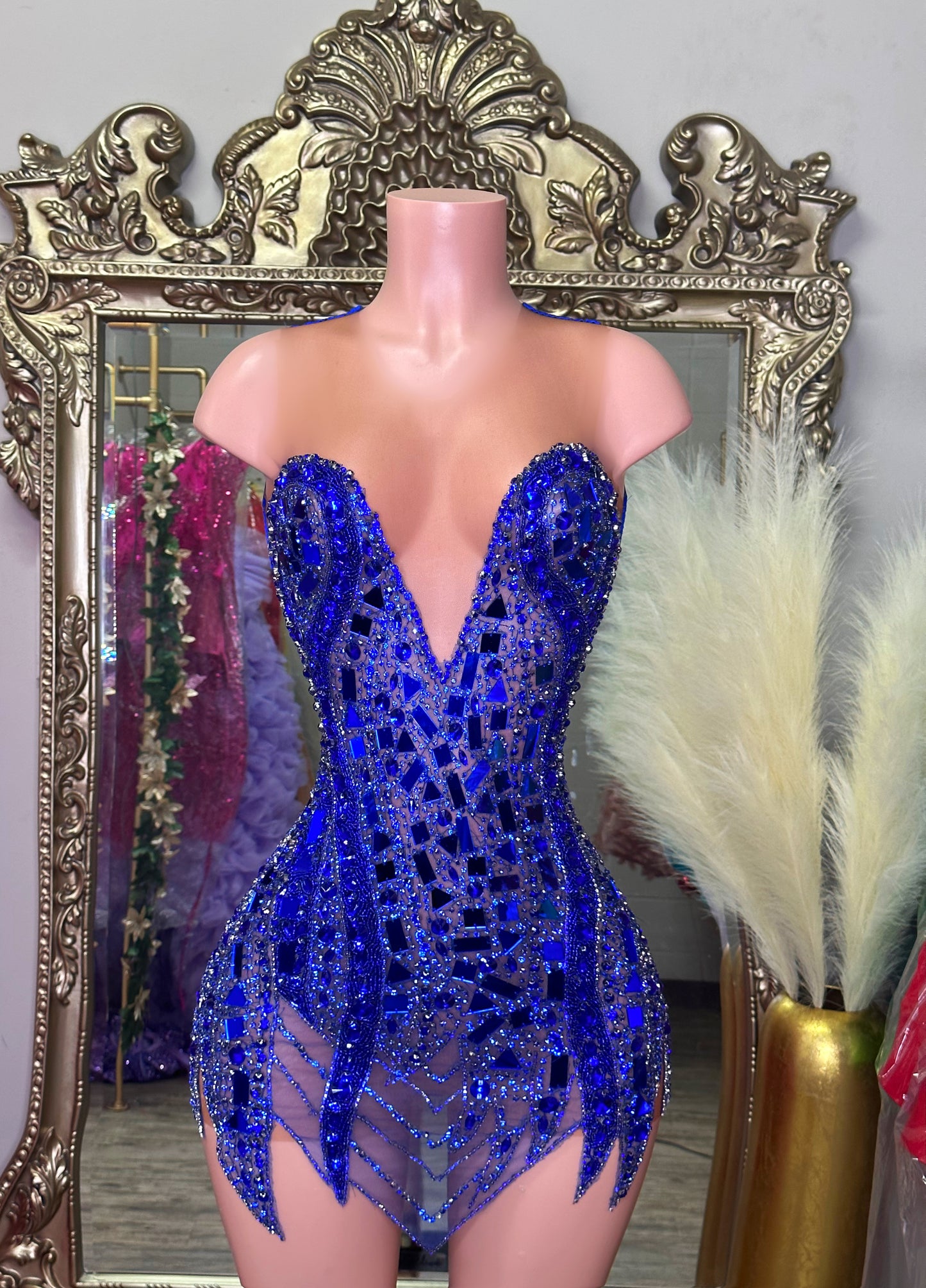 Mirror Dress- royal blue