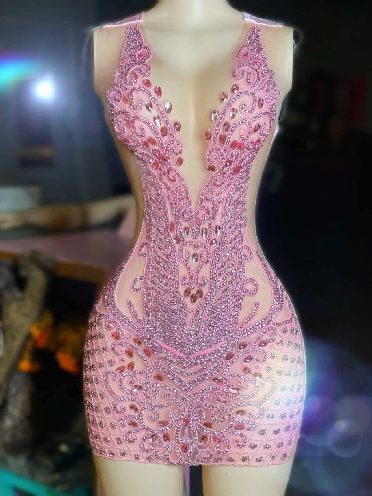 Jayla Dress-( Pink)