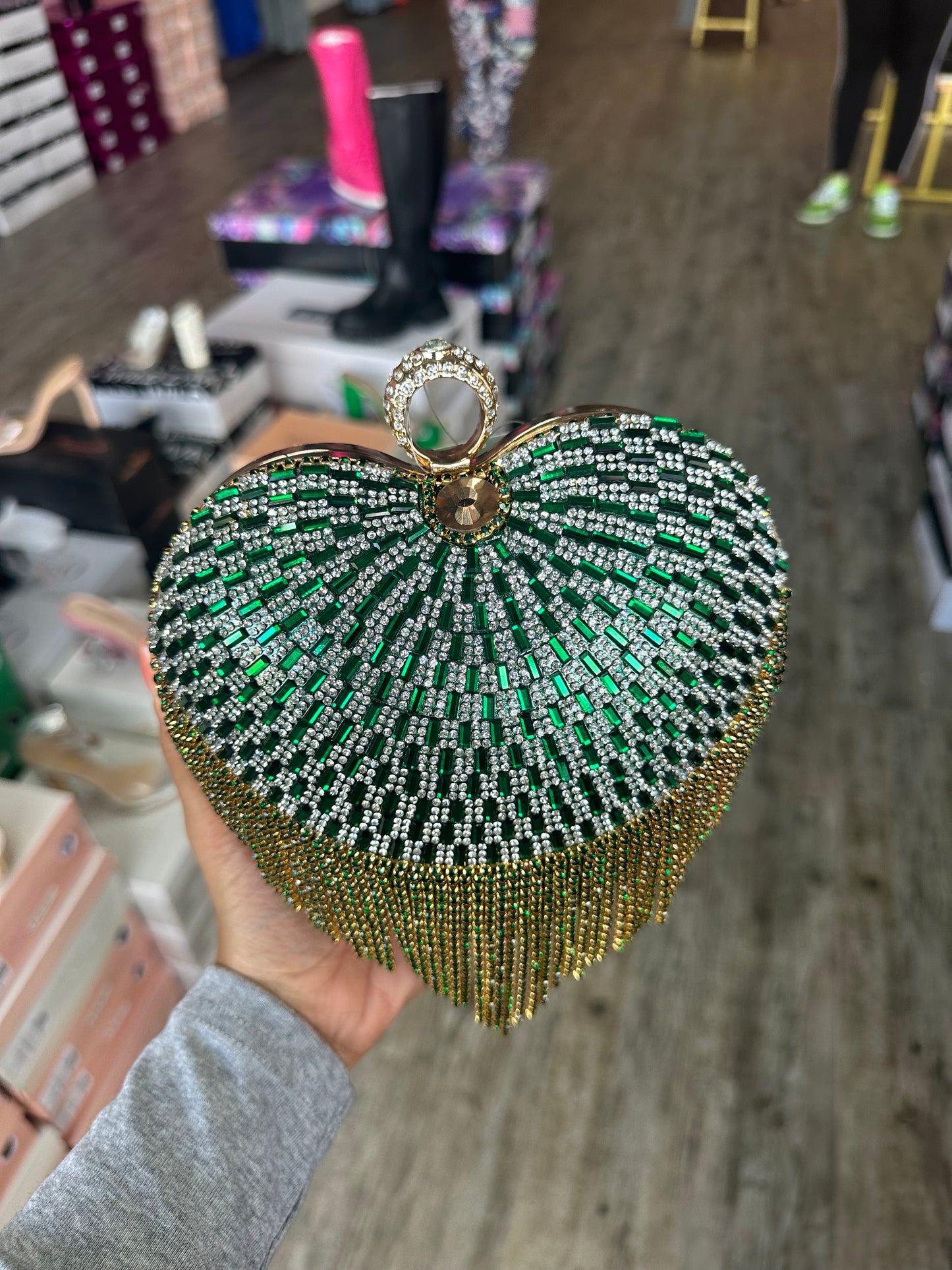 Diamond heart purse- 3 colors