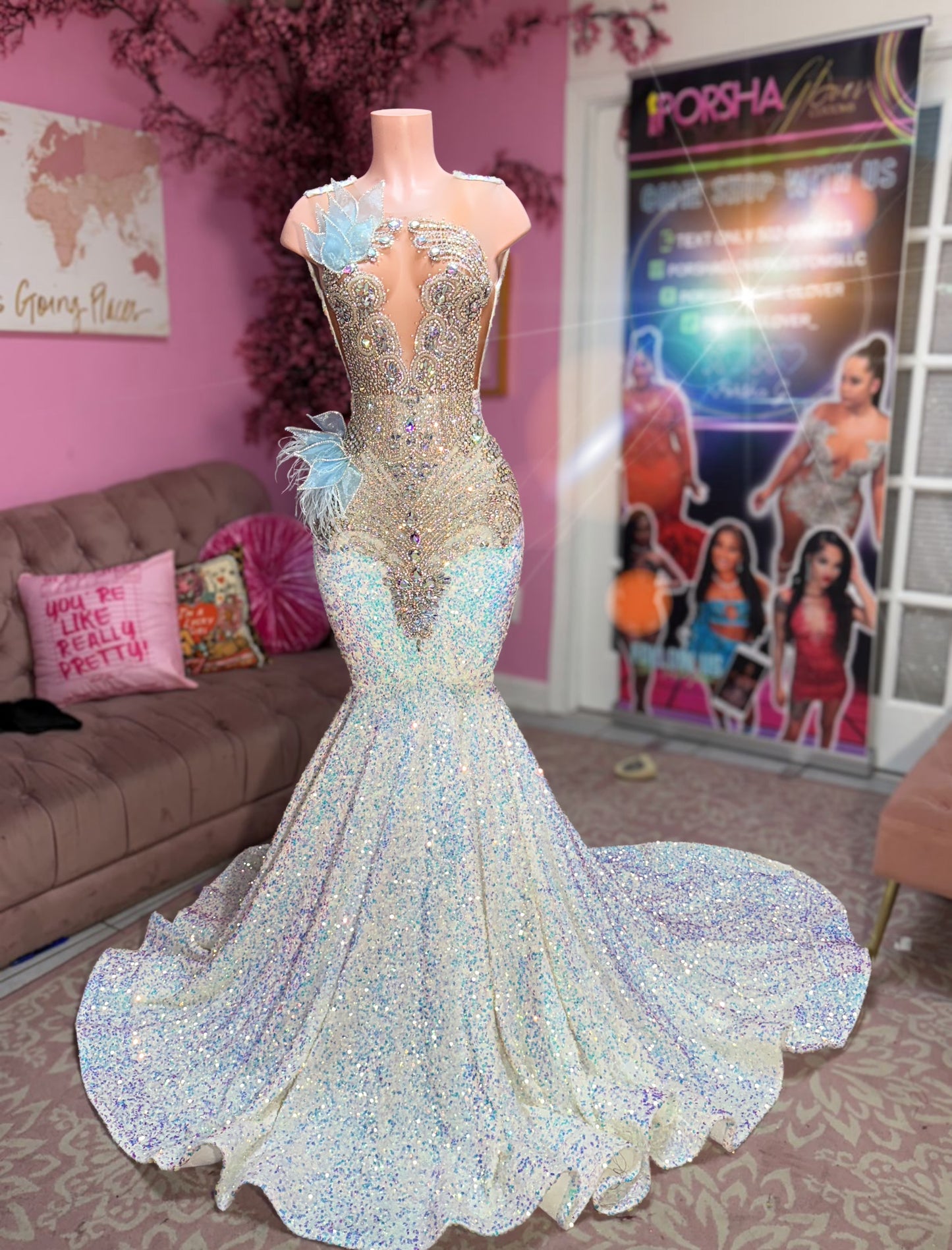 White Iridescent- small/medium