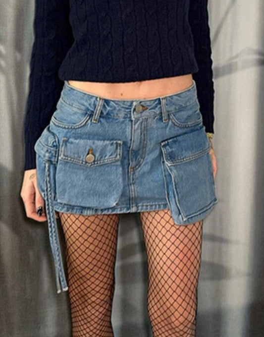 Poncho mini skirt