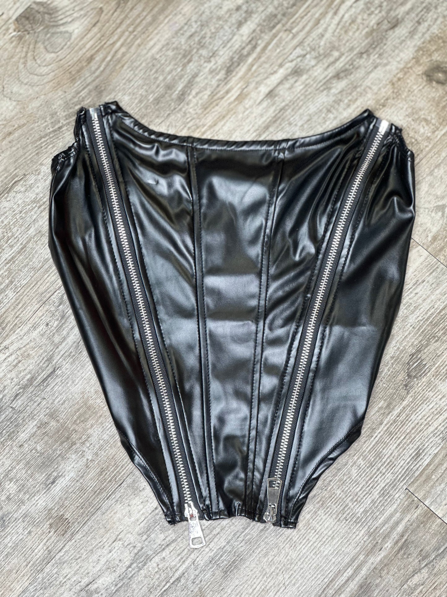 Zipper corset top