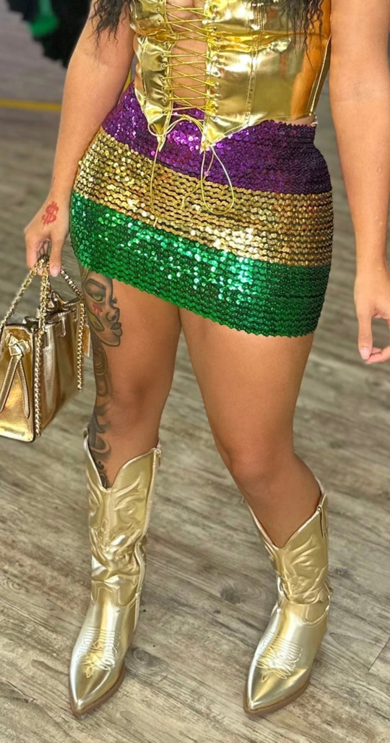 Gold rodeo boots