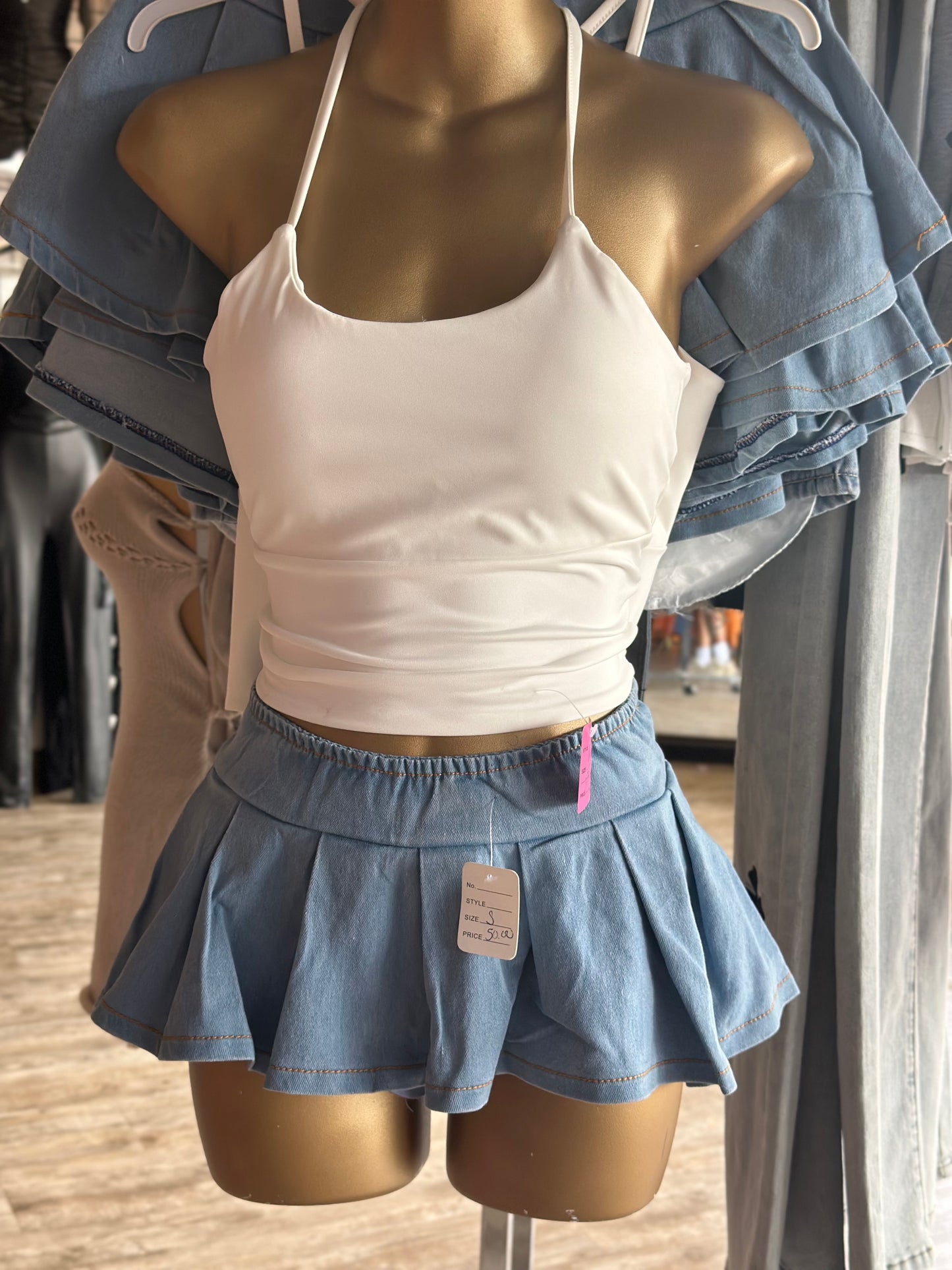 Denim Tennis Skirt