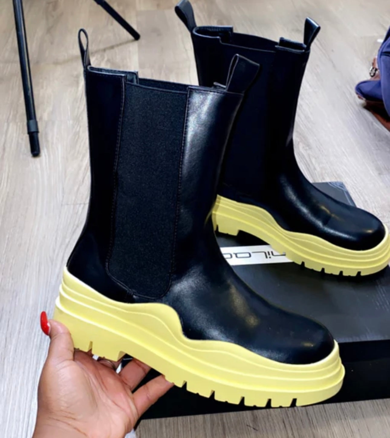 Yellow Jeffery boots