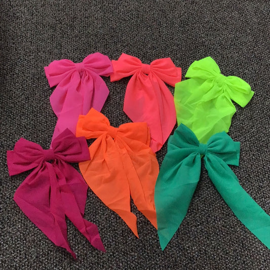 Neon School Girl Bows