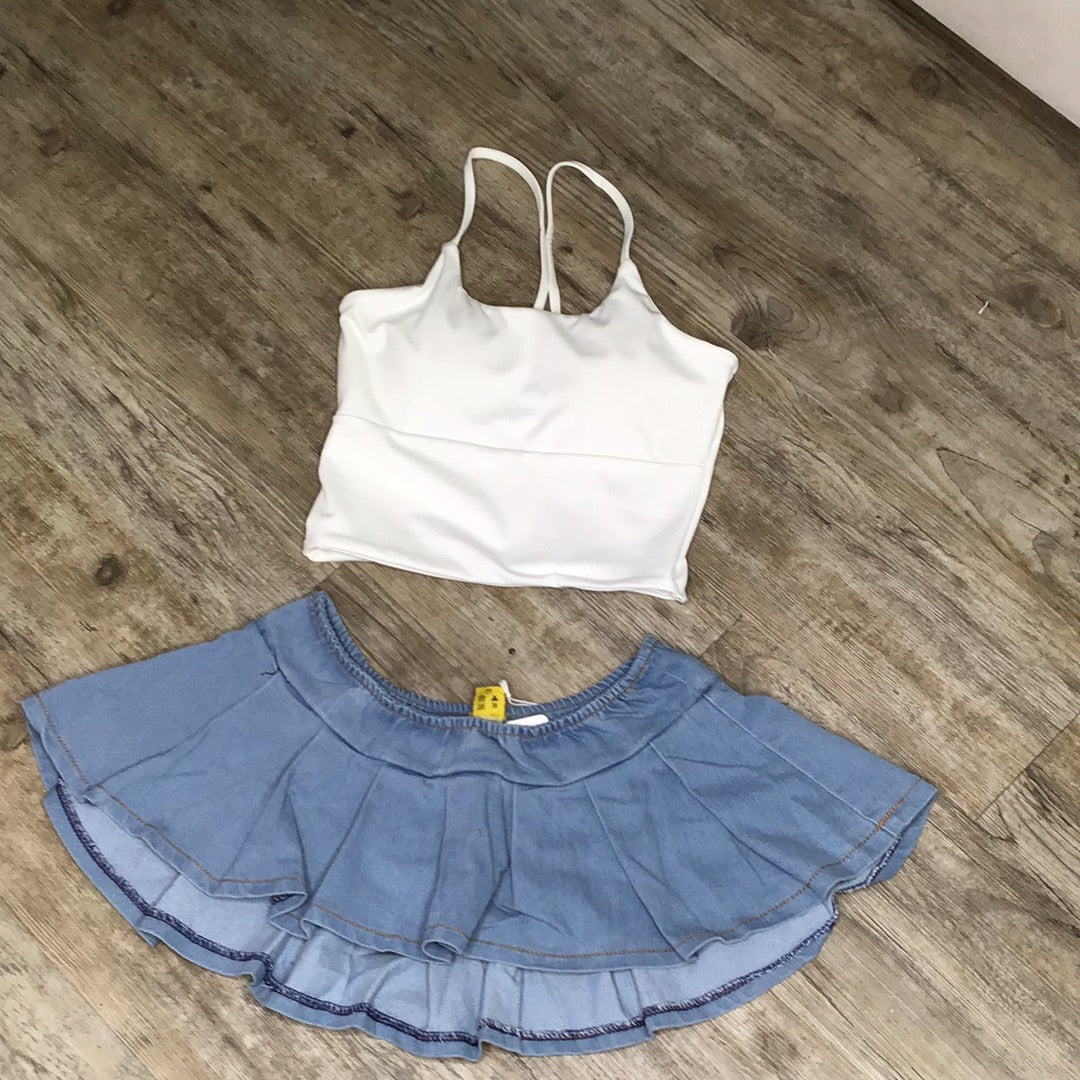 Denim Tennis Skirt