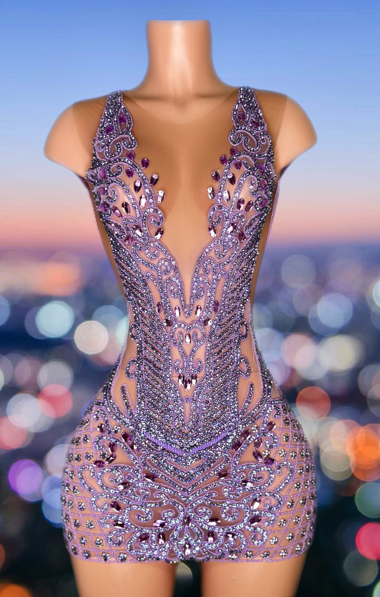 Jayla Dress-(Lavender)