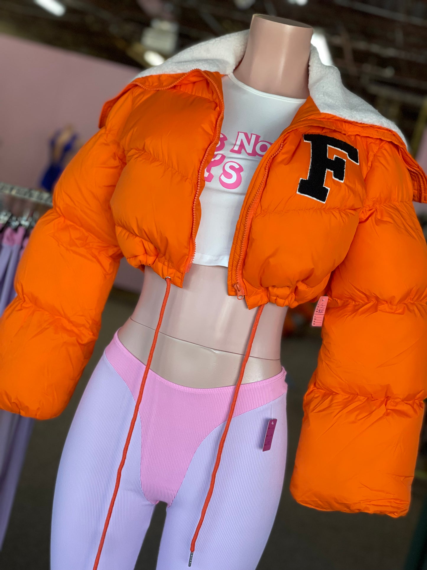 FNF crop coat -orange no