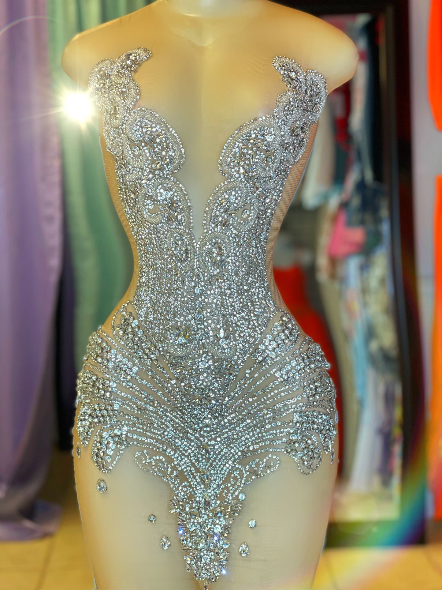 Arianna Dress-(Silver)