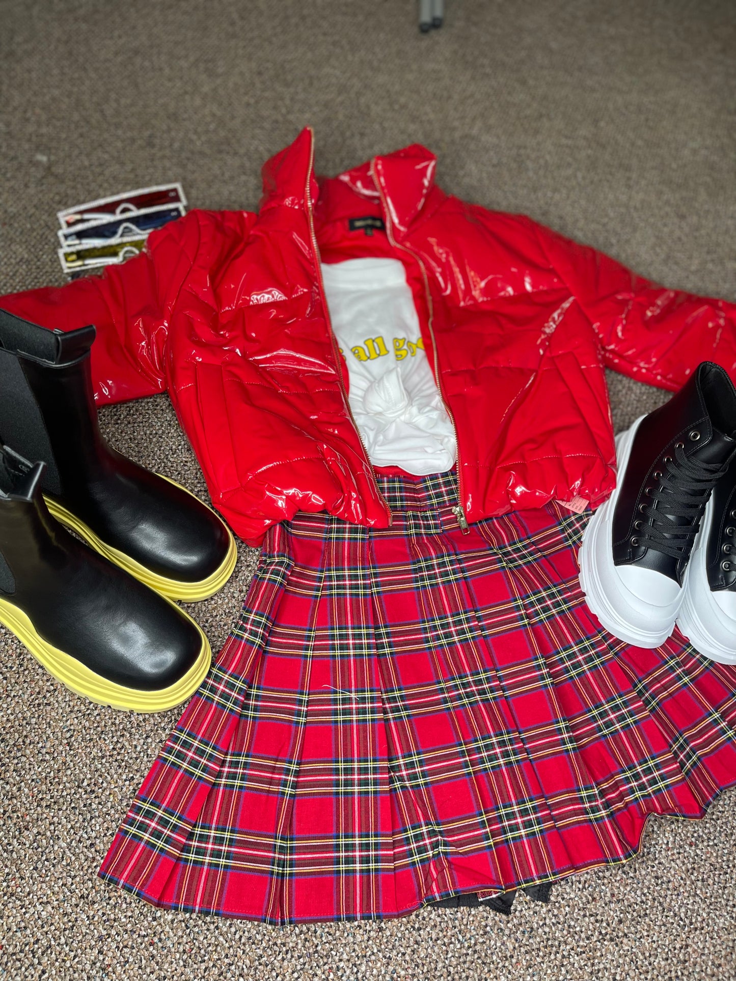 School Girl skirt -red