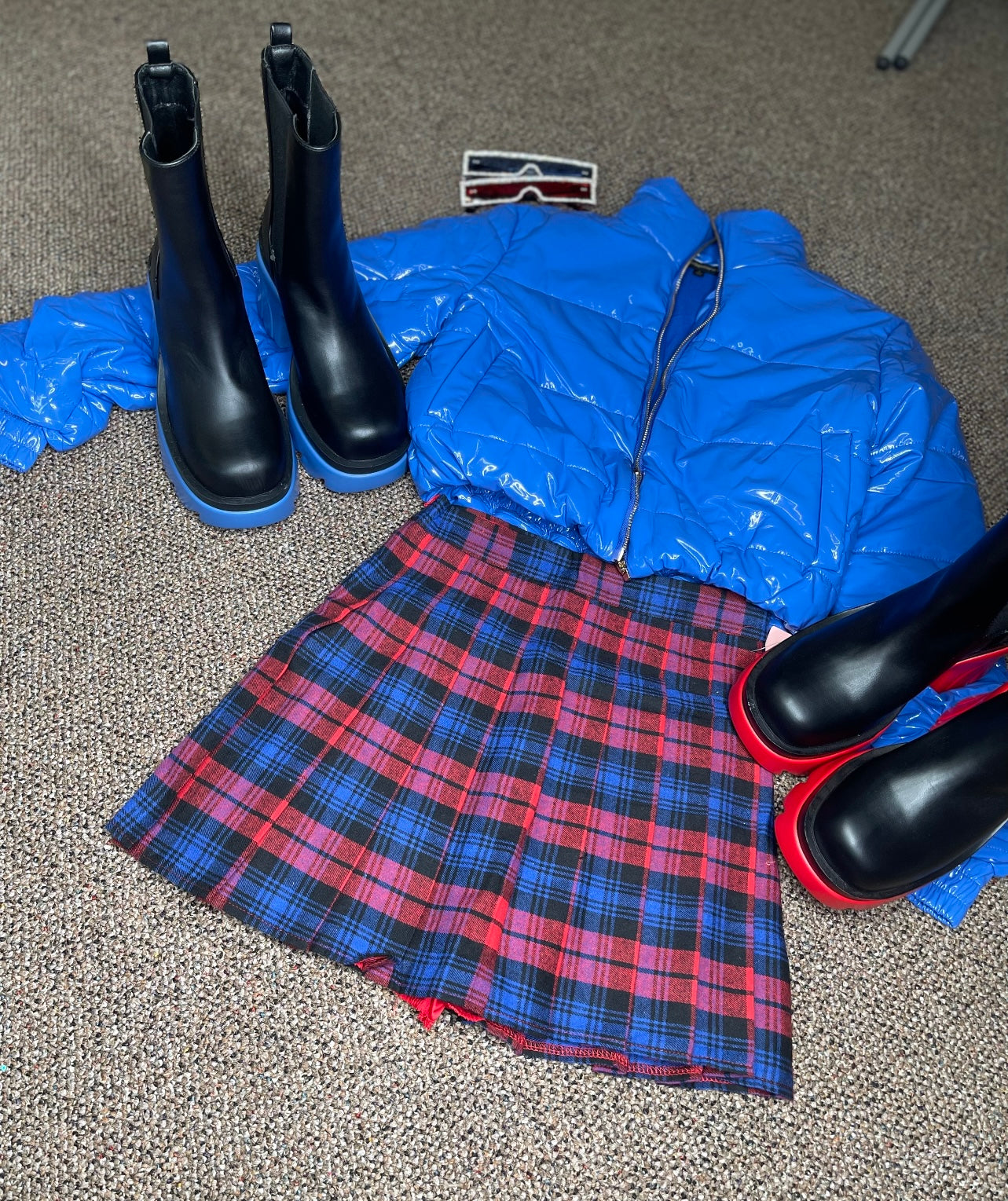 School girl skirt -blue